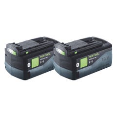 Batterie Festool 2x BP 18 Li 5,0 ASI batterie 18 V 5,0 Ah / 5000 mAh Li-Ion ( 2x 577660 ) Bluetooth avec indicateur de niveau 0