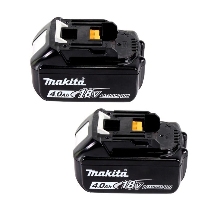 Makita Power Source Kit 18 V avec 2x BL 1840 B4,0 Ah batterie ( 197265-4 ) + DC 18 SH double chargeur ( 199687-4 ) + Makpac 3