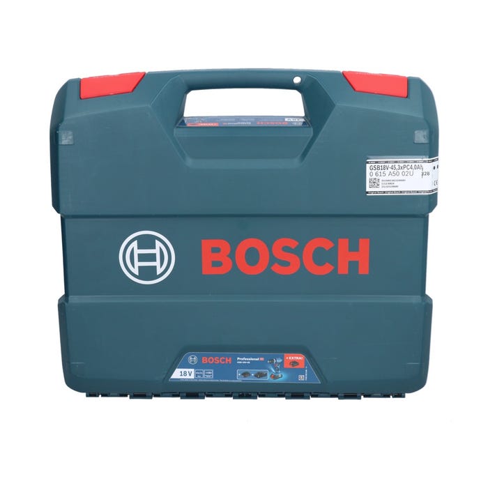 Bosch GSB 18V-45 Professional Perceuse-visseuse à percussion sans fil 18 V 45 Nm Brushless + 1x batterie ProCORE 4,0 Ah + 2