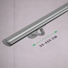 Rampe d'escalier HandyStairs en acier inoxydable - diamètre 42,4 mm - supports compris - 150 cm 4