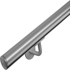 Rampe d'escalier HandyStairs en acier inoxydable - diamètre 42,4 mm - supports compris - 150 cm 0