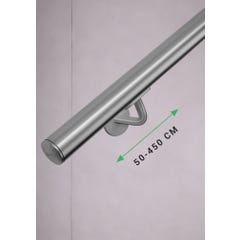 Rampe d'escalier HandyStairs en acier inoxydable - diamètre 42,4 mm - supports compris - 200 cm 4