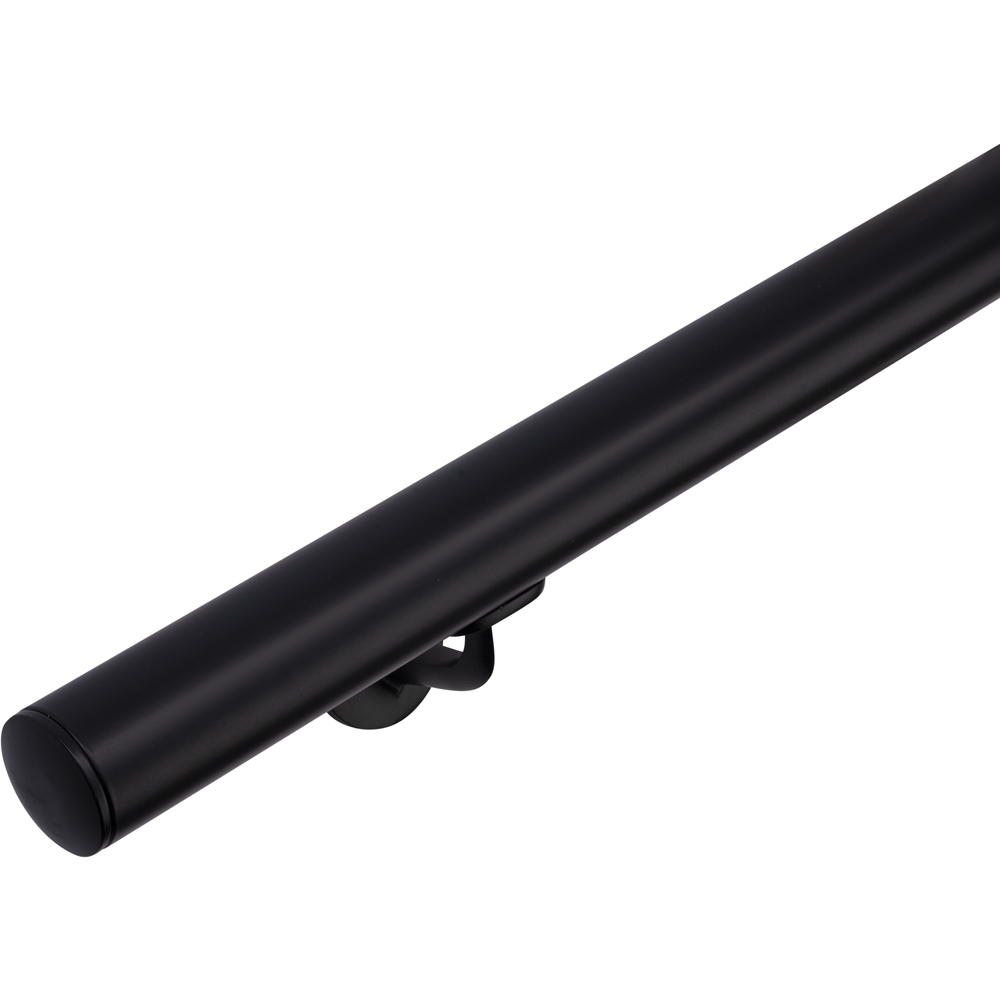 HandyStairs rampe d'escalier en INOX - diamètre 42,4 mm - RAL9005 - supports inclus - 50 cm 0