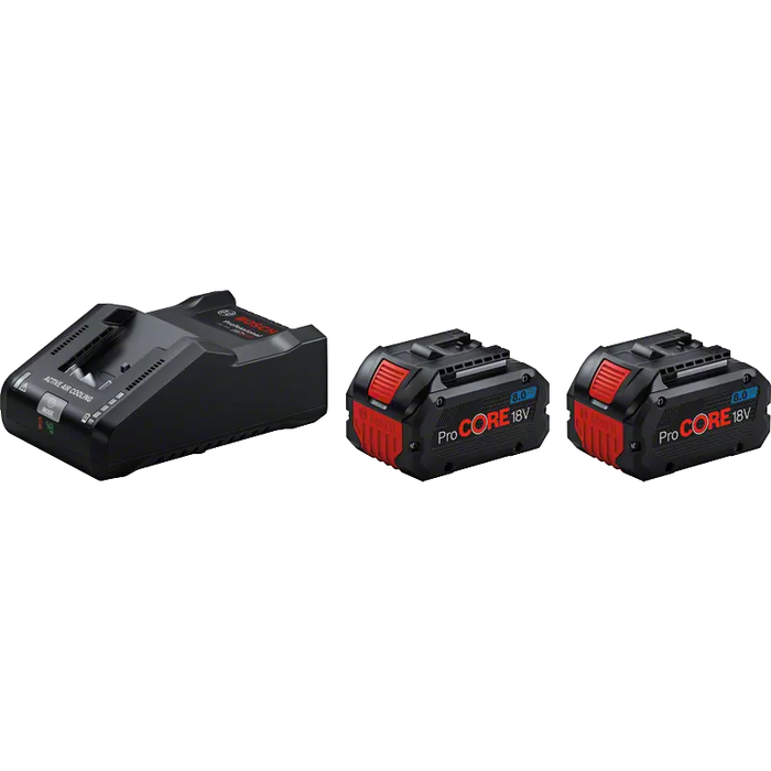 Starter kit avec 2 batteries Procore 18V 8Ah + chargeur GAL 18V-160 en boîte en carton - BOSCH - 1600A02T5P 0
