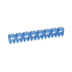 repère pour fil de 0.5 à 1.5 mm2 - chiffre 6 - couleur bleu - legrand cab 3 0