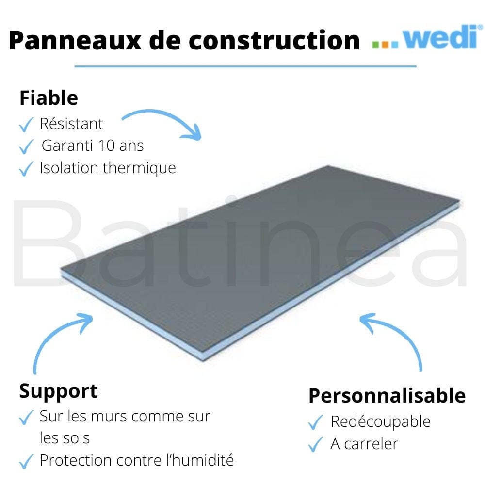 Panneaux de construction WEDI, XL | 250 x 120 x 1 cm 4