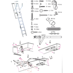 HandyStairs escalier escamotable Profi+ - Dimensions du caisson 120 x 70 cm - Hauteur 315 cm - Valeur U 1,26 W/m² 1