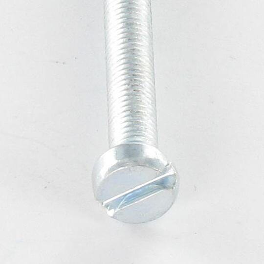Vis métaux Tête cylindrique TC Fendue M8X60 Acier zingué blanc - 100 pièces 1