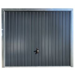Porte de garage basculante grise l.240 x H.200 cm x Ep.20 mm 0