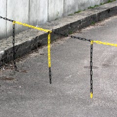 Barrière de chaîne 17,5m x Ø 6mm avec morceaux de chaîne Jaune/Noir - 1360129 0