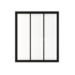 Schulte Verrière Atelier, fenêtre d’intérieur, H.108xl.93 cm, 3 vitrages, carreaux transparents, cadre et profilés noirs mats, prête à poser 1