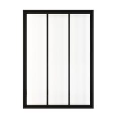 Schulte Verrière Atelier, fenêtre d’intérieur, H.130xl.93 cm, 3 vitrages, carreaux transparents, cadre et profilés noirs mats, prête à poser 1