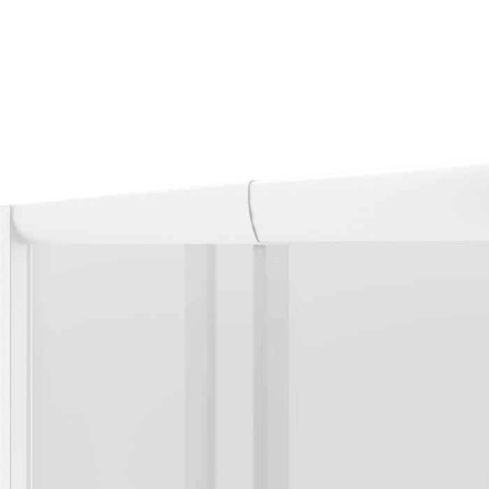 Schulte paroi de douche acces d'angle droit 75-90 x 175 cm, portes coulissantes, verre 4 mm, sérigraphie bandes transversales, blanc, Sunny 5