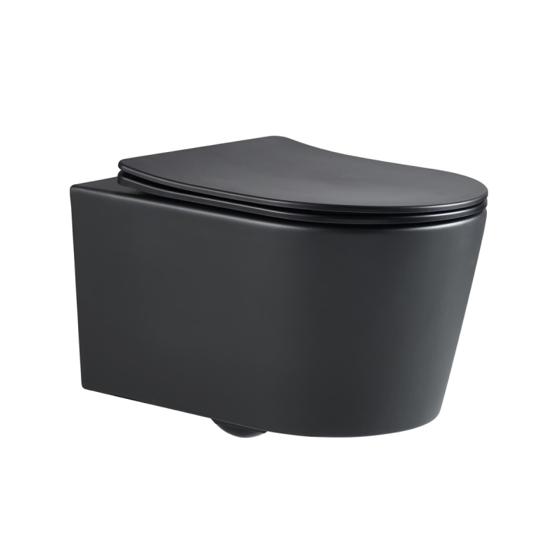 Roca Pack WC Bâti support Roca Duplo One + Cuvette sans bride SAT Noir + plaque de déclenchement, Chrome (RocaBlackSAT-2) 2
