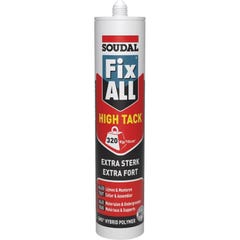 Fix ALL High Tack - Mastic-colle à adhérence initiale élevée - Soudal - Poche de 600 ml Blanc 0