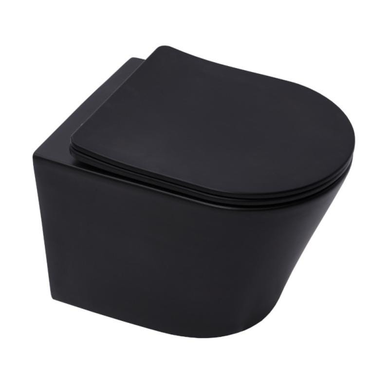 Grohe Pack WC Bâti-support Rapid SL + WC sans bride SAT Noir mat + Abattant softclose + Plaque Noir mat (RapidSL-BlackInfinitio-KF0) 1
