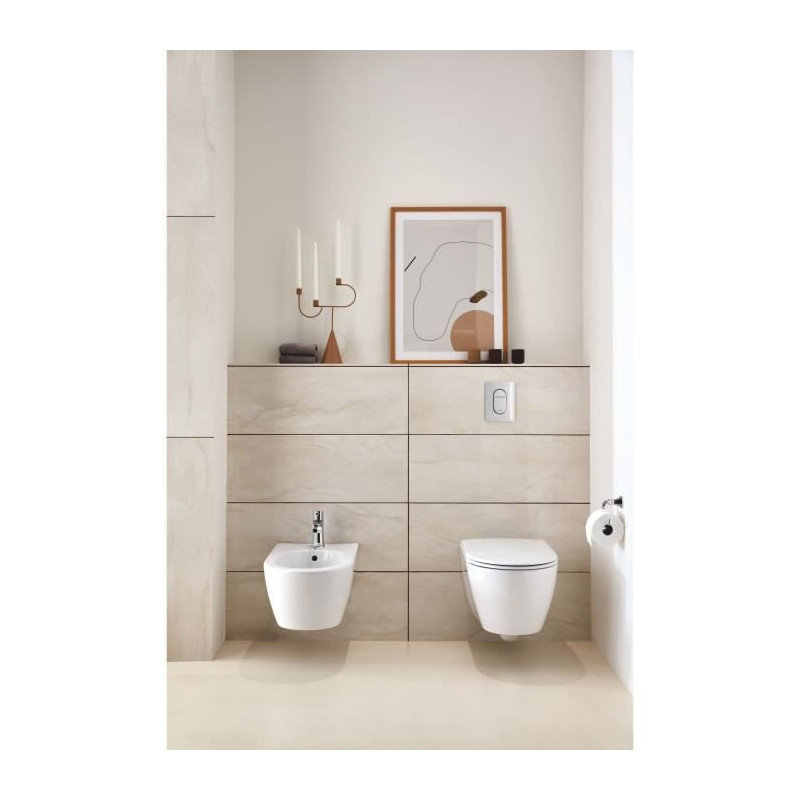 Abattant WC fermeture avec frein de chute GROHE Gamme Essence Blanc alpin Bricoman