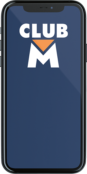 application Club M dans un smartphone