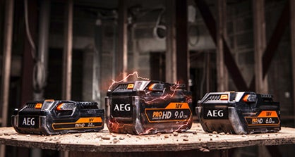 les différentes batteries AEG