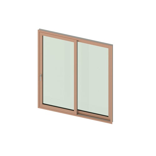 Baie sur-mesure aluminium bois 2 coulissants