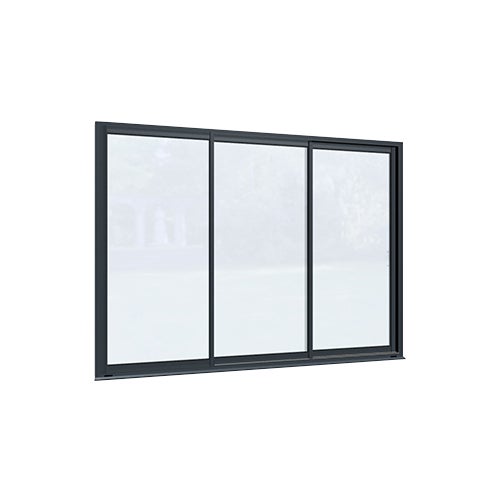 Baie sur-mesure aluminium bois 3 coulissants