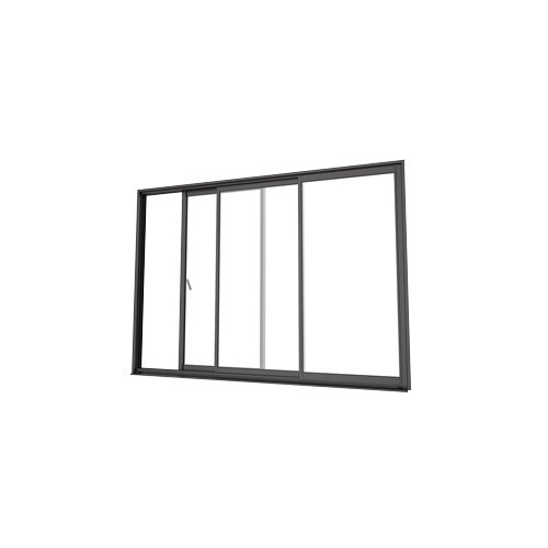 Baie sur-mesure aluminium 3 coulissants