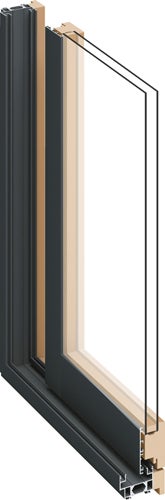 Baie coulissante sur-mesure aluminium bois