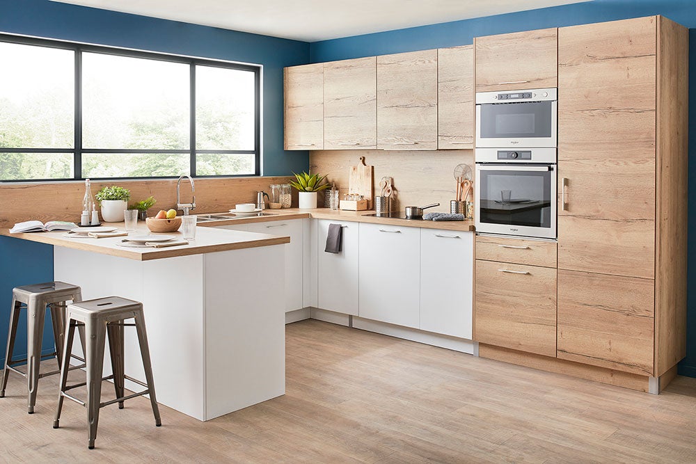 Cuisine scandinave blanche bois
