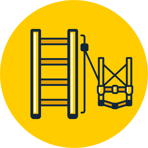 Pictogramme protection anti-chute 