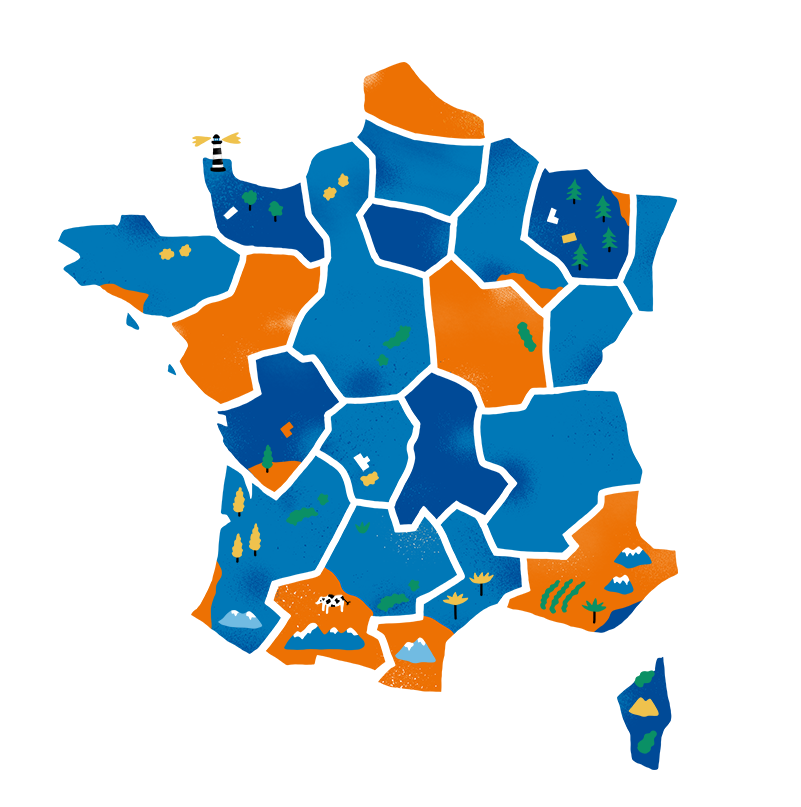 Carte de France des Marques qui fabriquent en France et partenaires de Bricoman.
