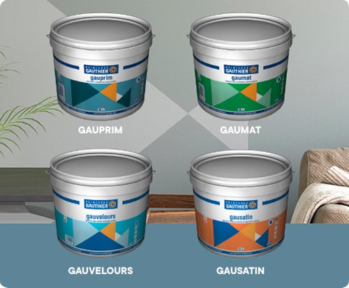 Peinture Gauthier Gau - Pot de peinture Gauthier Gauprim - Pot de peinture Gauthier Gaumat - Pot de peinture Gauthier Gauvelours - Pot de peinture Gauthier Gausatin