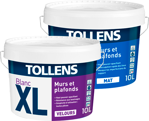 Peinture blanche Tollens murs et plafonds bicouche mat - 13 L –