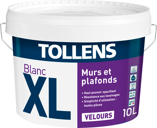 Peinture blanche Tollens murs et plafonds bicouche mat - 13 L –